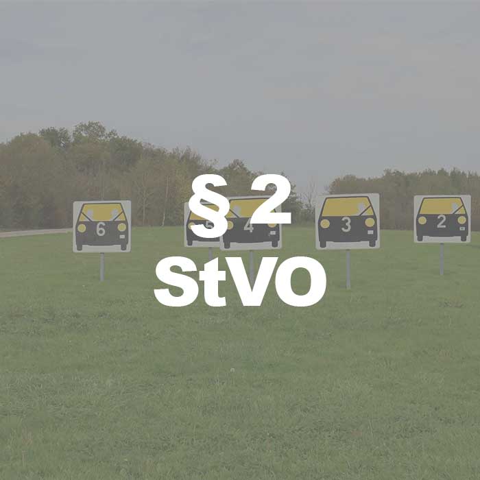 StVO (§ 2 Abs. 1 Satz 1 StVO) Straßenbenutzung durch Fahrzeuge